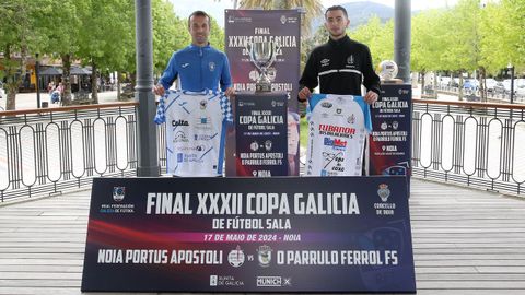 Adri y Pirata, en la presentacin de la Copa Galicia en Noia.