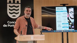 O concelleiro de Cultura, Demetrio Gmez, presentou este xoves a recta final do Ano Castelao en Pontevedra