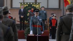 El general Gonz�lez, este jueves durante el juramento de su cargo en A Coru�a.