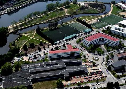 Imagen a�rea del campus universitario de Pontevedra.