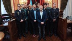 Foto de familia del homenaje celebrado en el Concello de Ourense.