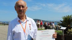 Felipe Ferreiro en el encuentro de voluntarios de Cruz Roja,que se celebr� este a�o en Baiona