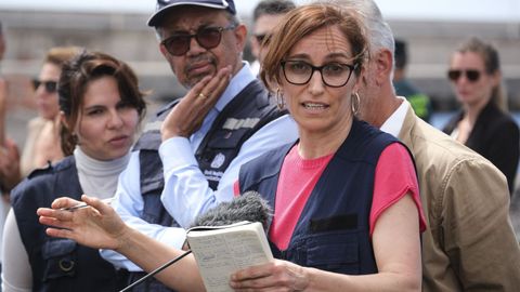 La ministra de Sanidad, M�nica Garc�a, informa sobre la gesti�n del hantavirus, el pasado domingo en Canarias.