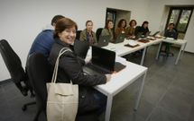 Parte de los 19 alumnos que empezaron las clases en el nuevo obradoiro de emprego.  