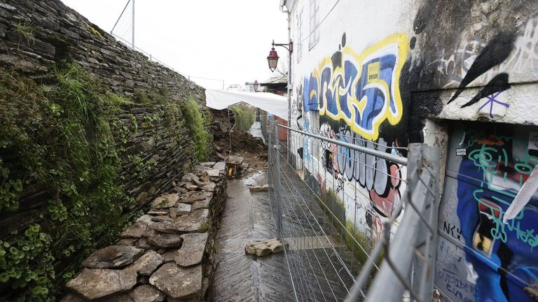 El tramo de Muralla ca&iacute;do en Lugo