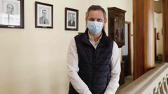 El alcalde de Ames y pr�ximo delegado del Gobierno en Galicia, Jos� Mi�ones, esta ma�ana en el Concello