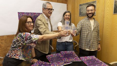 Maica Ures, Evencio Ferrero, Maruxa Surez y Ramn Varela, en la presentacin de la campaa