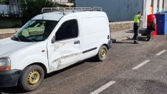 La furgoneta recibi� el impacto por el lado del conductor