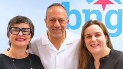 Vanessa Rey Carro, Ant�n Tenreiro e Amel�a S�nchez P�rez, do BNG de Betanzos.