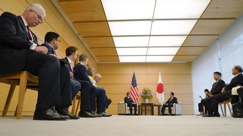 Los ministros de exteriores del G7 en la reuni�n que mantuvieron en Tokio con el secretario de estado de EE.UU., Antony Blinken