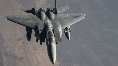 Imagen de archivo de un caza F-15 de la armada estadounidense