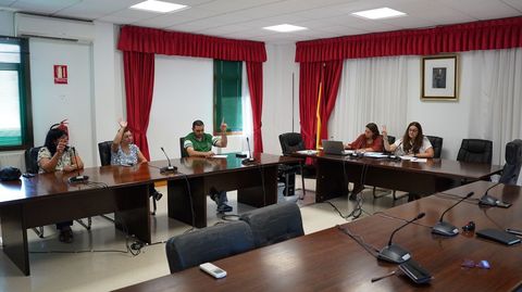 Momento de la votaci�n en el pleno celebrado esta tarde