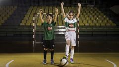 Los jugadores del equipo de f�tbol sala Pabell�n CF, que cuenta con la colaboraci�n de Aceites Abril