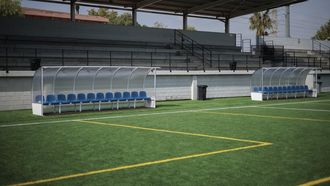 Vista panor&aacute;mica de un campo de f&uacute;tbol
