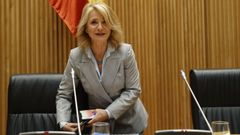 Elena S�nchez, presidenta interina de RTVE, en una comparecencia en el Congreso