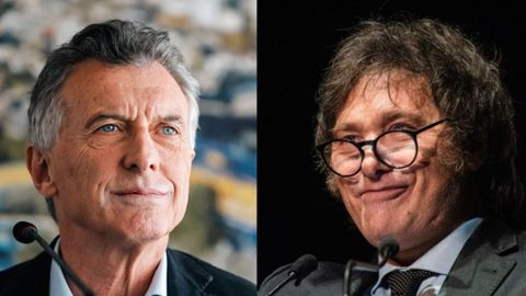 Macri y Milei, en imgenes de archivo.