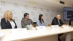 Carmela Mor, moderadora; Ivn Pardias, de Gambaru Power; Mlani Lois, de Gerca, y Valentn Garca, de Norgalicia Formign