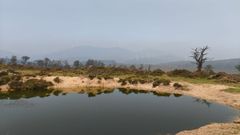 El humo de los incendios forestales de Ourense, en O Cadramn (O Valadouro)