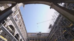 En la imagen, tomada por la constructora, se ven los trabajos en los patios