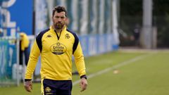 Joaqu�n Sorribas en un entrenamiento con el D�por
