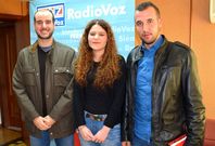 Iago Espasand�n, Estefan�a Canosa y Abraham Gerpe en Radio Voz. 