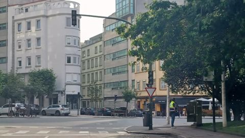 Semáforos apagados este miércoles por la mañana en la avenida de Gran Canaria