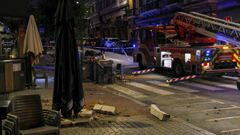 Cae una cornisa en el centro de A Coru�a