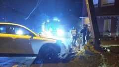 El veh�culo accidentado en Oleiros