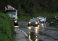 Los trabajos de reparaci�n en Coedo entorpecen el tr�fico en uno de los dos carriles de la carretera a Carballeda de Valdeorras. 