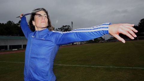 Imagen de archivo de Lidia Parada en el estadio de A Alta.