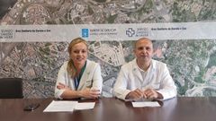 Mar�a de la C�mara, jefa de secci�n de Urgencias del Chuac, y Lino Carrajo Garc�a, jefe del servicio de Inform�tica, impulsaron la puesta en marcha del UMAX.
