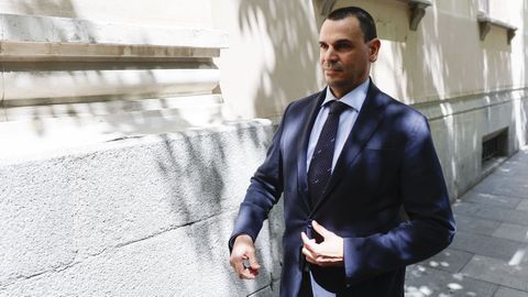 Alberto Gonzlez Amador, novio de la presidenta de la Comunidad de Madrid, Isabel Daz Ayuso, a su llegada al Tribunal Superior de Justicia de Madrid