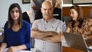 De izquierda a derecha, Leticia Santos, alcaldesa de Moaa (BNG), Flix Juncal,alcalde de Bueu (BNG) y Araceli Gestido, regidora de Cangas y presidenta de la Mancomunidade (BNG)