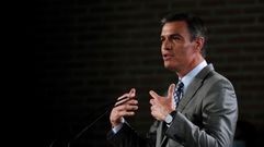 El presidente del Gobierno, Pedro S�nchez, durante un acto celebrado en Guadalajara