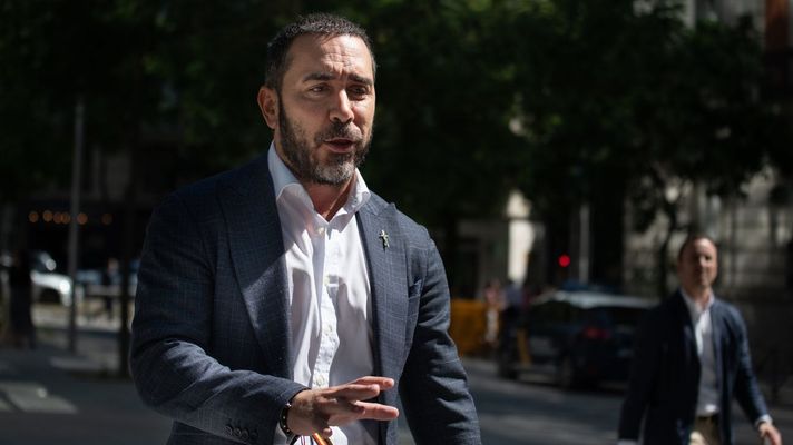 V�ctor de Aldama, a la salida de una de las sesiones del juicio.