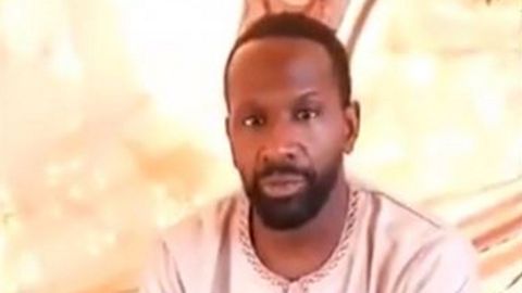 Olivier Dubois, en una captura del v�deo en el que anunci� que est� secuestrado