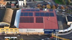 Instalaci�n de paneles solares en el frigor�fico de Frigalsa en Beiramar.