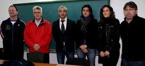 Pablo, Miguel, Roberto, Loly, Mar y Carlos, en la presentaci�n.