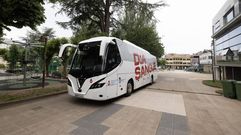 El autob�s de ADOS, el pasado fin de semana en Carballo