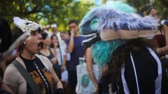 Concentraci�n de adolescentes que se identifican como �therians�, en Buenos Aires.