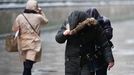 Temporal de viento y lluvia en Santiago