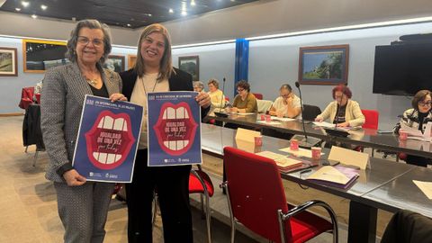 La directora general de Igualdad, Maria Jesús Alvarez, y la vicepresidenta del Principado, Gimena Llamedo