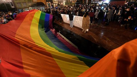 Manifestaci�n en apoyo a Kevin, v�ctima de agresi�n hom�foba.Manifestaci�n en apoyo a Kevin, v�ctima de agresi�n hom�foba