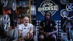 Moncho L�pez present� a Sesan Russell en Neum�ticos Orentino