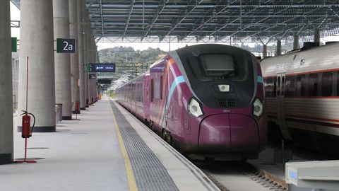 Tramo final de las v�as en su llegada a la nueva estaci�n intermodal de A Coru�a