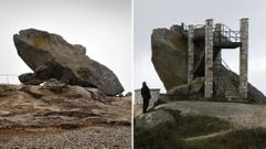 A Pedra da Ra, despu�s de su rehabilitaci�n y antes