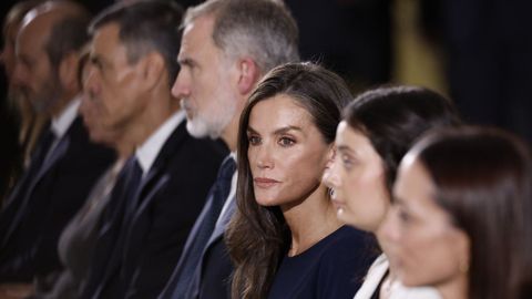 Los reyes, durante el homenaje en Valencia a las víctimas de la dana