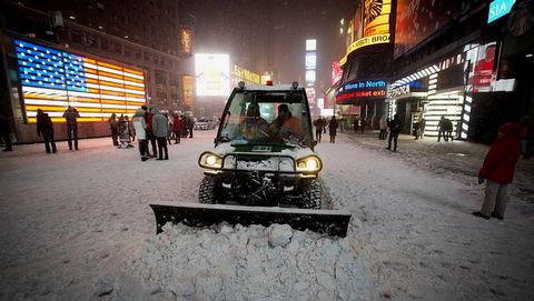 Nieve en Times Square