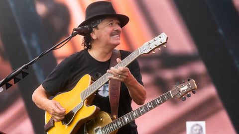 Carlos Santana, en un concierto en Central Park, Nueva York.