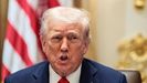 Donald Trump en una reunin en la Casa Blanca